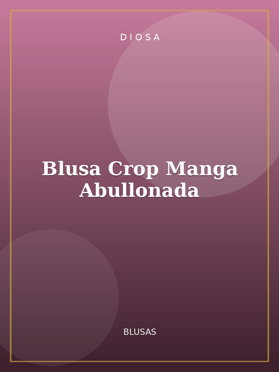 Blusa Crop Manga Abullonada