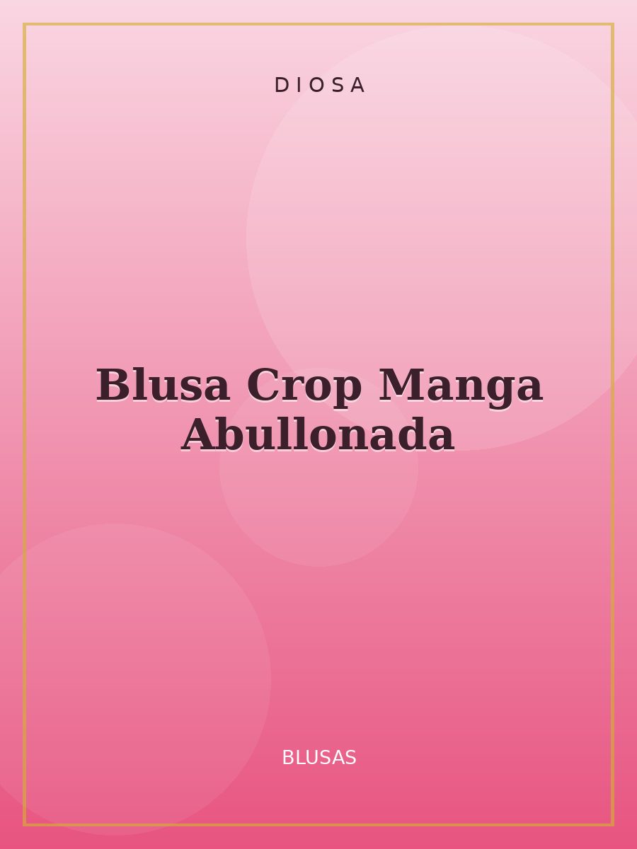 Blusa Crop Manga Abullonada