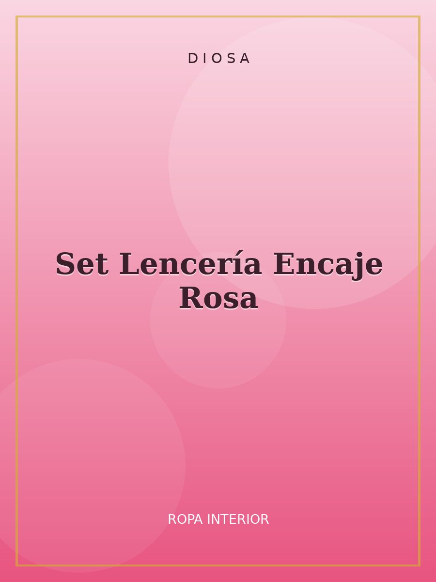 Set Lencería Encaje Rosa