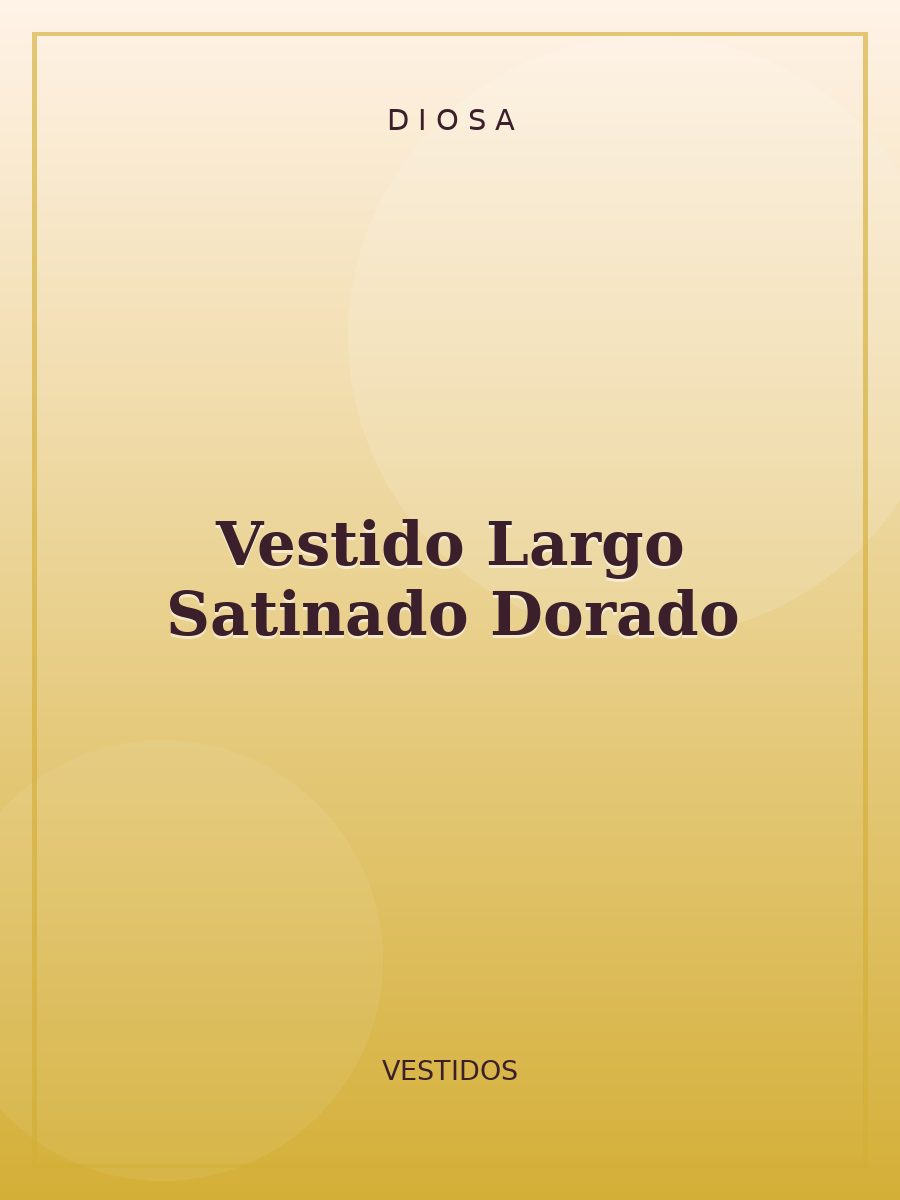 Vestido Largo Satinado Dorado