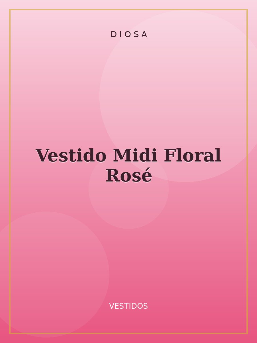 Vestido Midi Floral Rosé